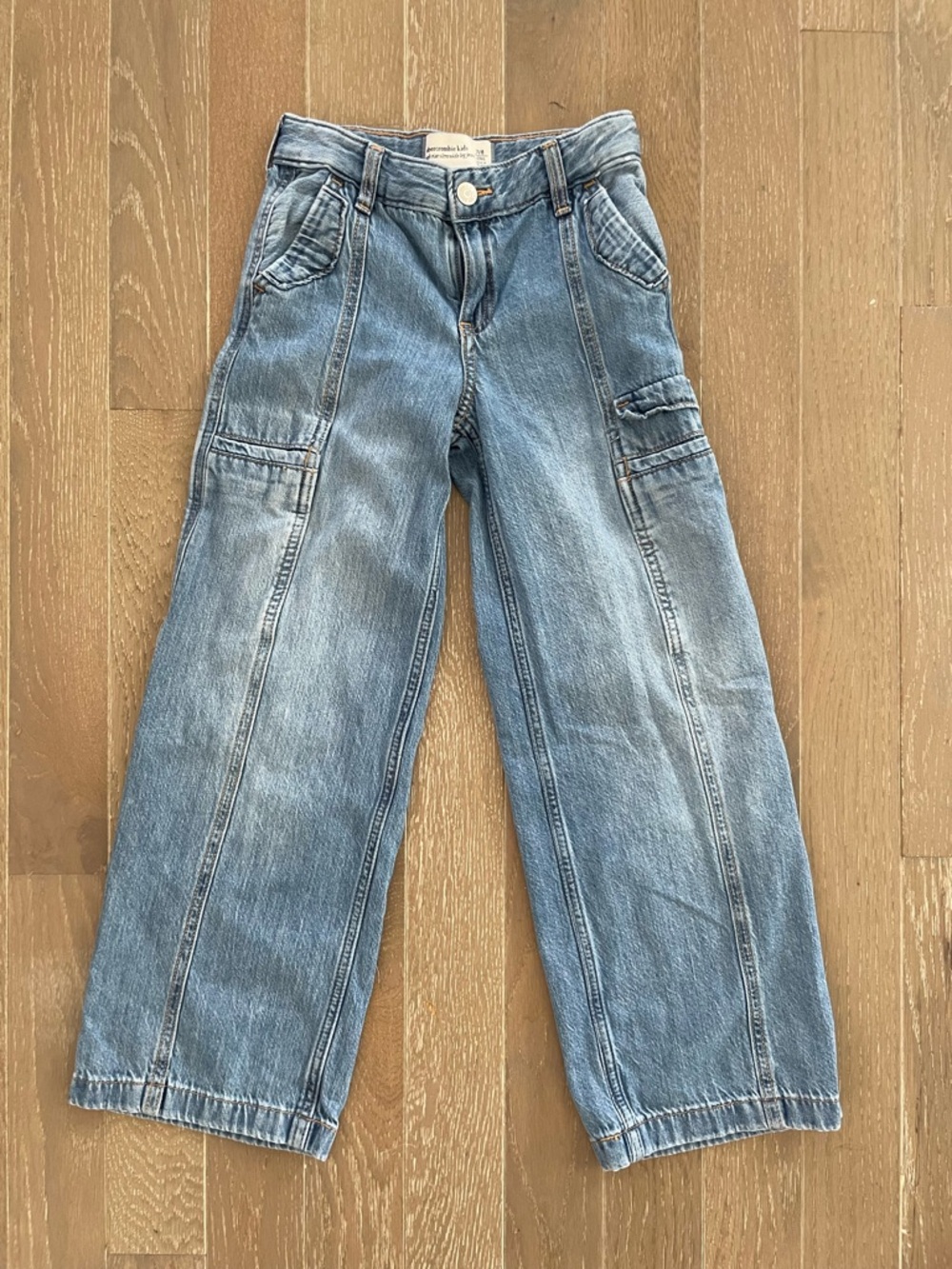 Abercrombie Kids High Rise Ultra Wide Leg Jeans | 7/8 Long